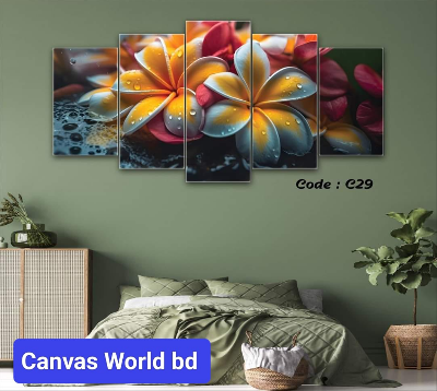 Picture of 18*36 inch 5Pcs In 1 Set Wall Canvas printing code#c29 - Multicolor