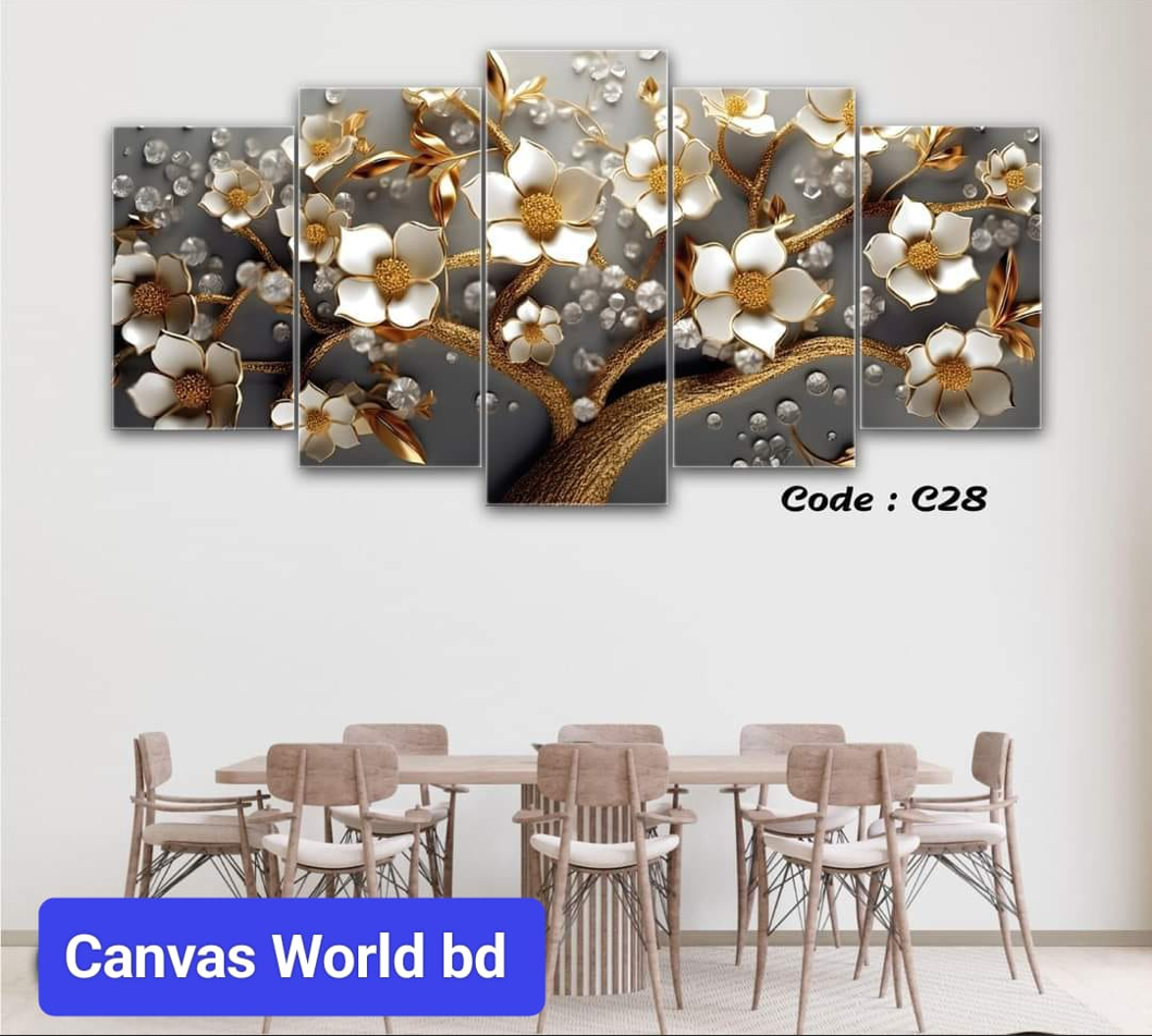 Picture of 18*36 inch 5Pcs In 1 Set Wall Canvas printing code#c30 - Multicolor
