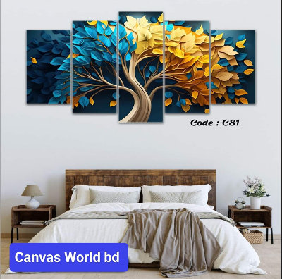 Picture of 18*36 inch 5Pcs In 1 Set Wall Canvas printing code#c81 - Multicolor