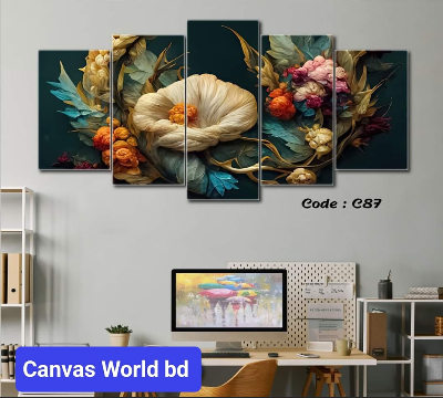 Picture of 18*36 inch 5Pcs In 1 Set Wall Canvas printing code#c87 - Multicolor