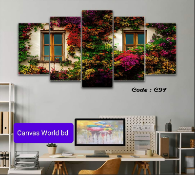 Picture of 18*36 inch 5Pcs In 1 Set Wall Canvas printing code#c97 - Multicolor