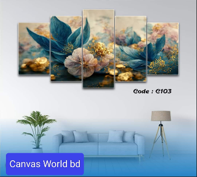 Picture of 18*36 inch 5Pcs In 1 Set Wall Canvas printing code#c103 - Multicolor