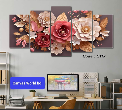 Picture of 18*36 inch 5Pcs In 1 Set Wall Canvas printing code#c110 - Multicolor