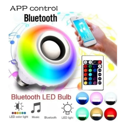 Picture of Blub Smart E27 RGB & White Bluetooth Speaker LED Bulb - Multicolor