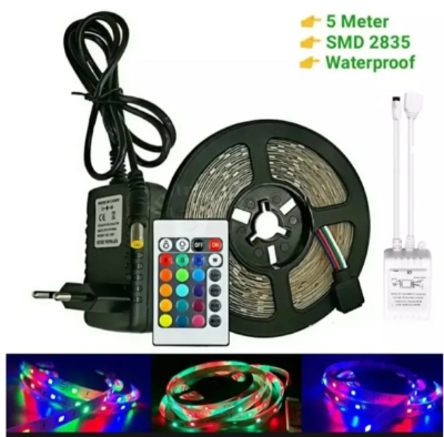Picture of 16 Feet Waterproof RGB Remote Control LED Strip Light - Rgb Lights - Multicolor