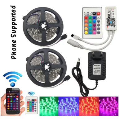 Picture of "LED স্ট্রিপ লাইট RGB 5050 জলরোধী নমনীয় ফিতা DC 12V 2835SMD ওয়াইফাই টেপ ডায়োড বেডরুমের সজ্জা লুইস LED লাইট - RGB Light" - Multicolor