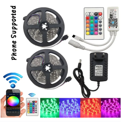 Picture of ওয়াটারপ্রুফ RGB LED স্ট্রিপ লাইট – রিমোট কন্ট্রোল সহ রঙ পরিবর্তনশীল ফিতা লাইট - Multicolor