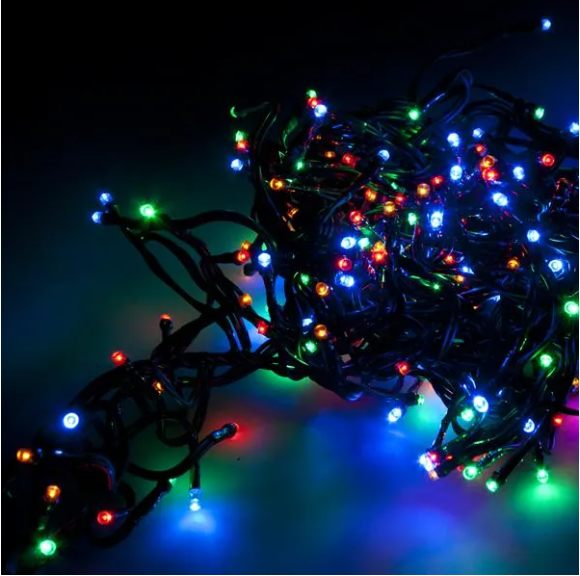 Picture of Multi-Coloured Indoor & Outdoor LED Fairy Lights – 8 Modes – Decorative String Lights for Room & Garden - Multicolor