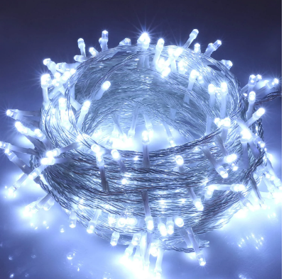 Picture of 8 Modes 100 LED String Fairy Lights – White | 33 Feet - White
