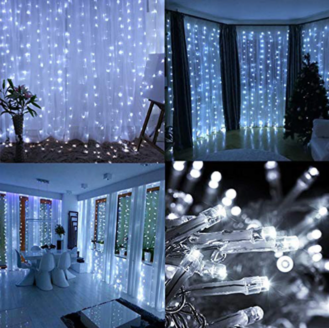 Picture of 8 Modes 100 LED String Fairy Lights – White | 33 Feet - White