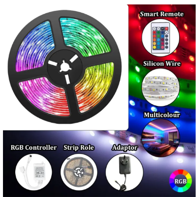 Picture of LED Light Strip RGB 5050 Set tape Color Changing LED Strip with Remote for Home Lighting - Multicolor