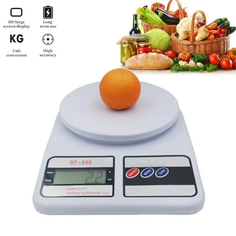 Picture of Digital Kitchen Scale for Cake, Fruit, Vegetables | MNK SHOP (White)