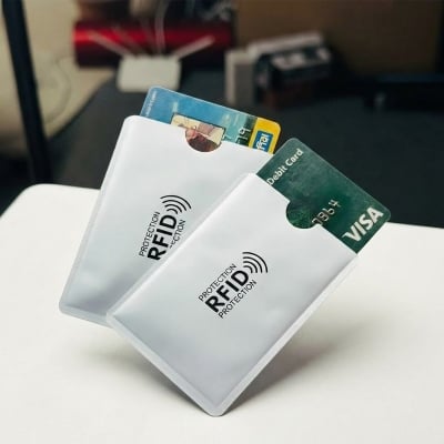 Picture of Anti Rfid Card Holder NFC Blocking ReaderCase Protection Aluminium – 1pc – Silver