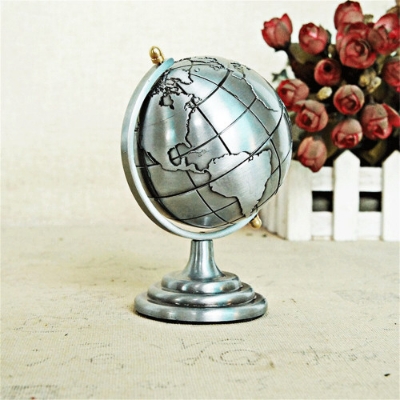 Picture of World Map 3D Rotating, Metal Globe With A Stand