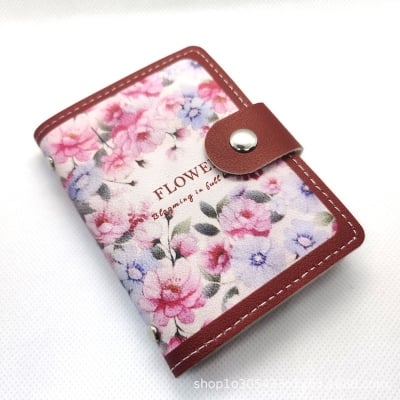 Picture of Women's Elegant Floral Print PU Leather Card Holder Wallet