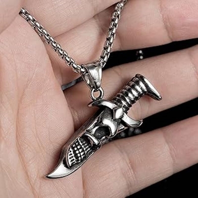 Picture of Stainless Steel Long Chain Hairdresser Scissors Necklace Chain For Men Stainless Steel Long Chain Hairdresser Scissors Necklace Chain For Men