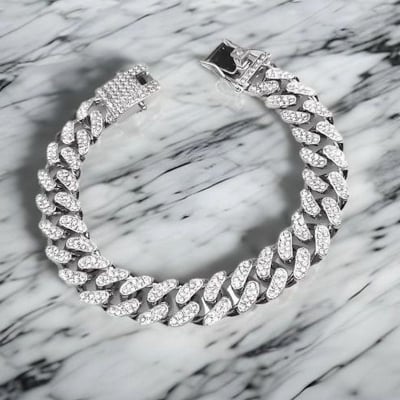 Picture of Miami Bracelet Full Iced Out Bling  Diamonds Choker Jewelry Gifts for Men