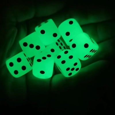 Picture of Luminous Dice Rounded Corner Drinking Glowing Dice Entertainment Ludu Koti