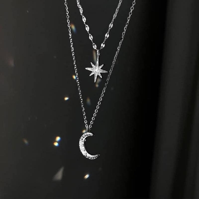 Picture of Crystal Butterfly Necklace Female Star DesignChain Girl Gift Exquisite Accessories  For Women