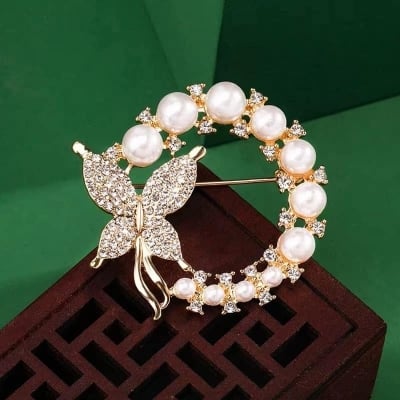 Picture of Fashionable Flower  Brooch Hijab Safety Pin for Women