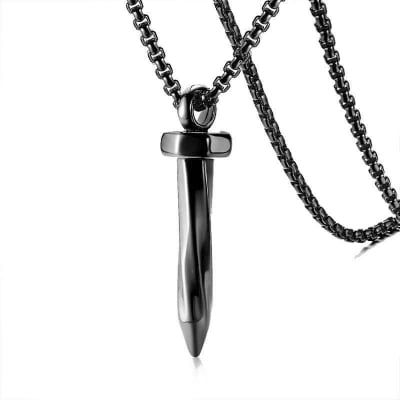 Picture of High Quality Hip Hop Necklace with Pendant for Men, Long Stainless Steel Necklace, Silver Color, Unique Streetwear, Jewelry