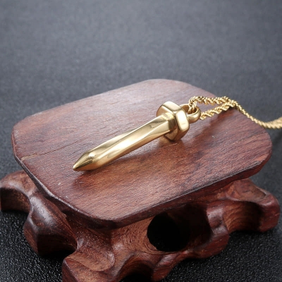 Picture of Twisted Nail Shape Titanium Steel Chain  For Men