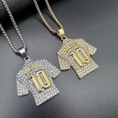 Picture of The Legend of Ice Zircon Pendant Silver Golden Necklace for Men Women Punk Hip-Hop Jewelry