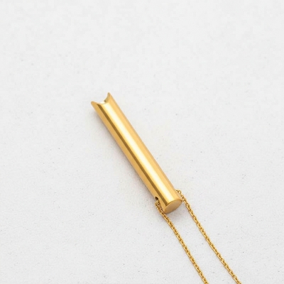Picture of Men's Necklace Stainless Steel Golden  Cuban Link Chain For Men