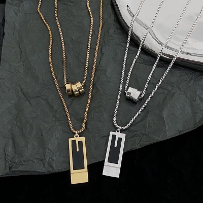 Picture of New Highly Sustainable - Trendy Simple Stainless Steel Silver Golden Chain Jewellery Gift For Men - Durabilty Assured - Well Inspired & Crafted