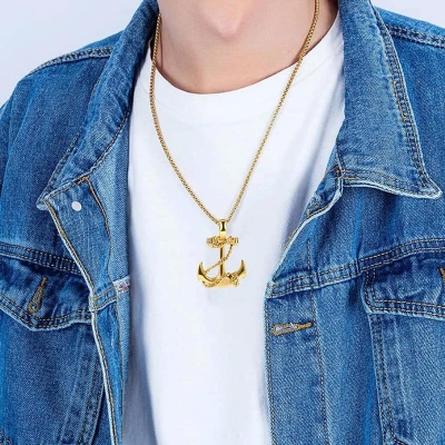 Picture of Stainless Steel Silver Metal Chain For Men