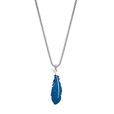 Picture of New Men's Solid Sterling Silver Rhodium Plated Chain Necklace For Men