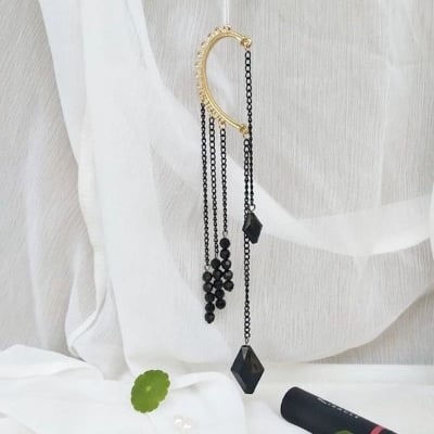 Picture of Long Chain Earrings Ear Bone Clip Integrated Ear Jewelry For Girl and Women