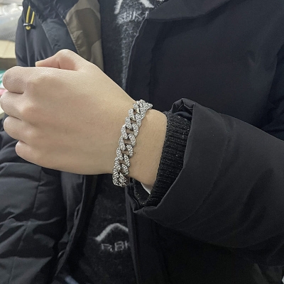 Picture of Trendsetter -Upscale Living -2023 Hot Selling Men's Punk Hips Hops Cuban Chain Bracelet Chain Bracelet- Inventive Choice
