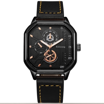 Picture of Men's Watches Casuals Fashion Watch Quartz Watches Chronograph Business Wristwatches 3ATM Waterproof Watches True Leather Strap Luminous Pointers Wrist Watches with 3 Adjustable Dial for Men
