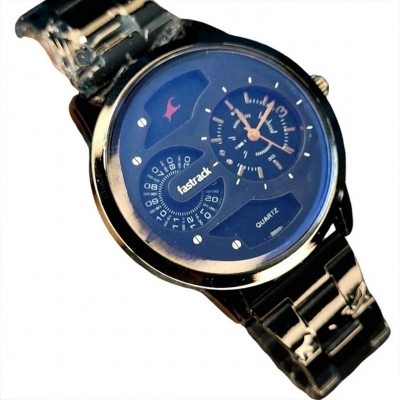 Picture of Black Stainless Steel Quartz Watch for Man - Black - Watch For Men - Watch - Watch For Men- ঘড়ি