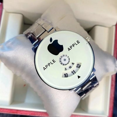 Picture of Highly Durable - Black Round Steeliness Steel Best Watch For Men's White!- ঘড়ি - Sustainable Choice - Understated Sophistication
