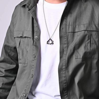 Picture of Black Dragon Pendant Necklace For Men Trendy Simple Chain For Men