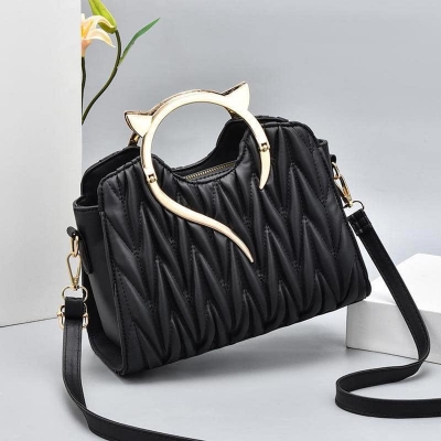 Picture of Cute Cat Style Handbag Women Fashion Single Shoulder Bags Large Capacity Tote Bag Soft Leather Shoulder Bag Fashion Handbeg