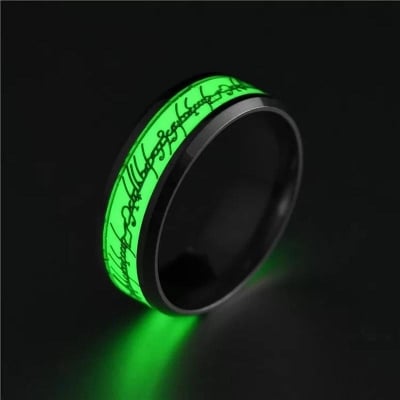 Picture of Luminous Ring Batman Ring Glow In The Dark Steel Ring