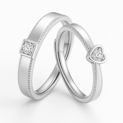 Picture of Love Promise Couple Rings Finger Ring Band Couple Band Rings