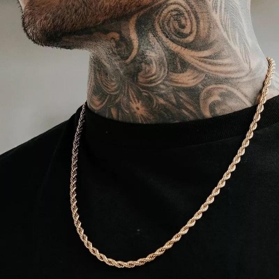 Picture of Men Fashion Jewellery Stainless Steel Necklaces Chain For Men