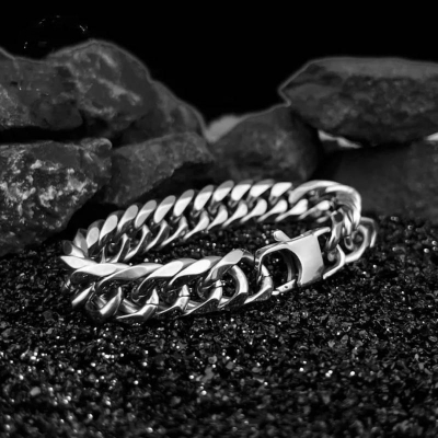 Picture of Stainless Steel chain on hand for Men bracelet