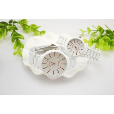 Picture of Ceramic Round Steeliness Steel Best Watch For Men's And WomanWhite