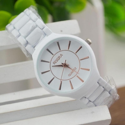 Picture of Ceramic Round Steeliness Steel Best Watch For Men's And WomanWhite