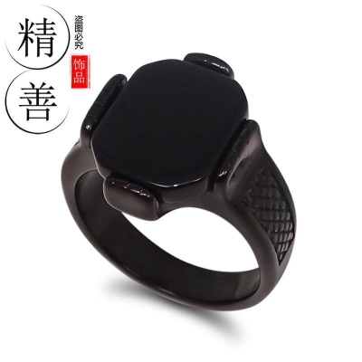 Picture of Metal Finger Ring for Men - Black