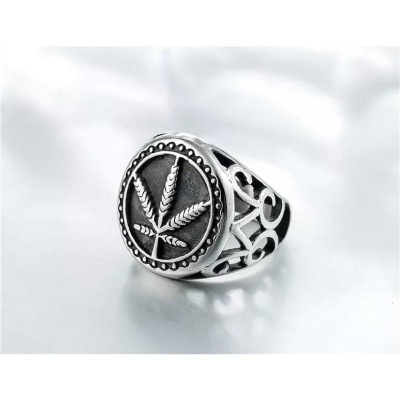 Picture of Ancient Drop Ring for Men - Silver