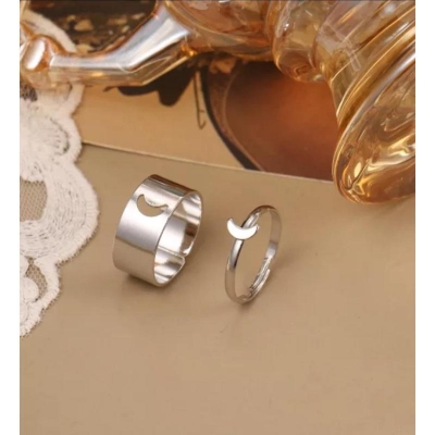 Picture of 2pcs set Simple Open Rings Set Love Couple Rings