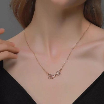 Picture of Crystal Necklace Women Fashion Jewelry Birthday Present