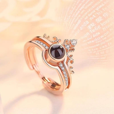 Picture of Golden Color Notched Finger Ring For Women