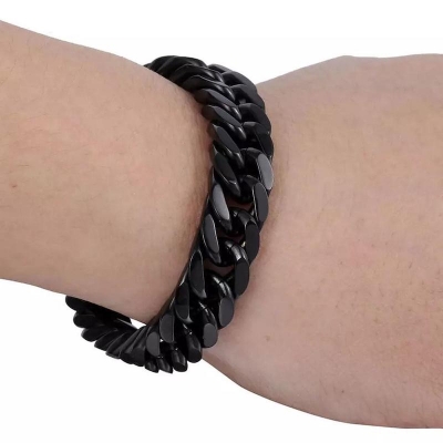 Picture of Stainless Steel Black Color Men's Bracelet